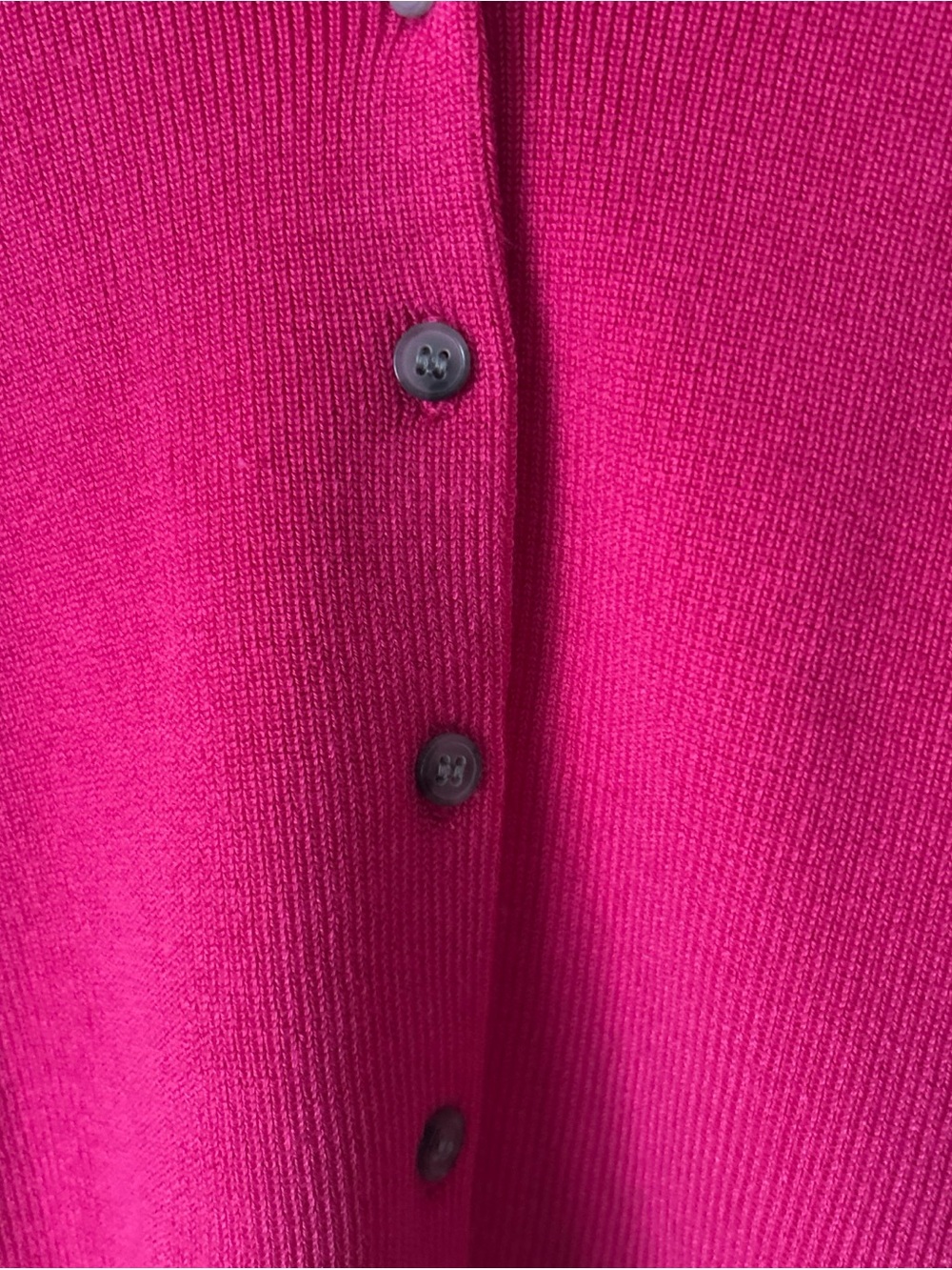J. Crew Vintage Style Bright Strawberry Pink Button Front Crewneck Cardigan Sz M - Picture 5 of 16